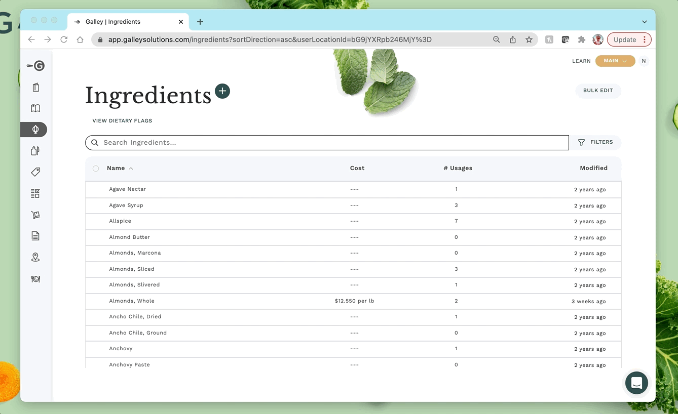 How do I create new ingredients?